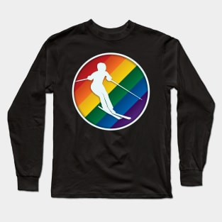 LGBTQ+ Skier without ponytail Long Sleeve T-Shirt